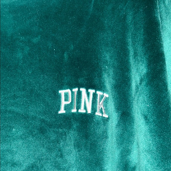 Victoria’s Secret Pink Green Velour Top Sz XXL - Picture 2 of 5